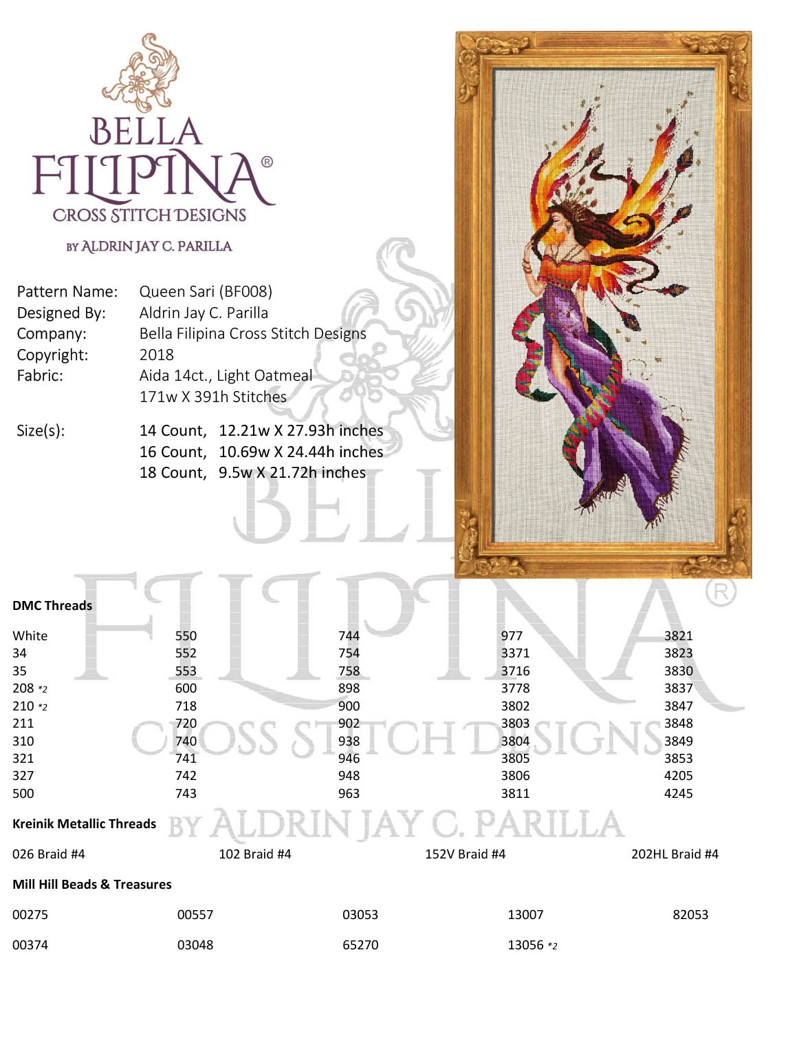 BF008 Bella Filipina-Queen Sari