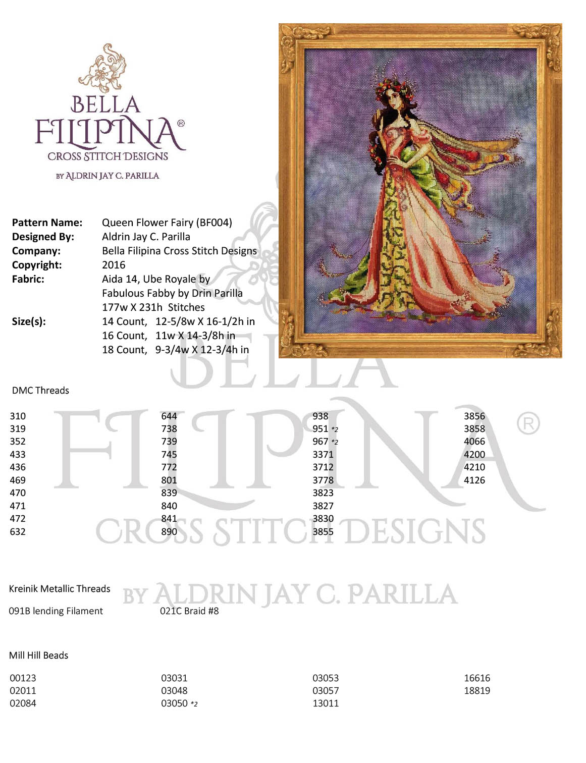 BF004 Bella Filipina-Queen Flower Fairy